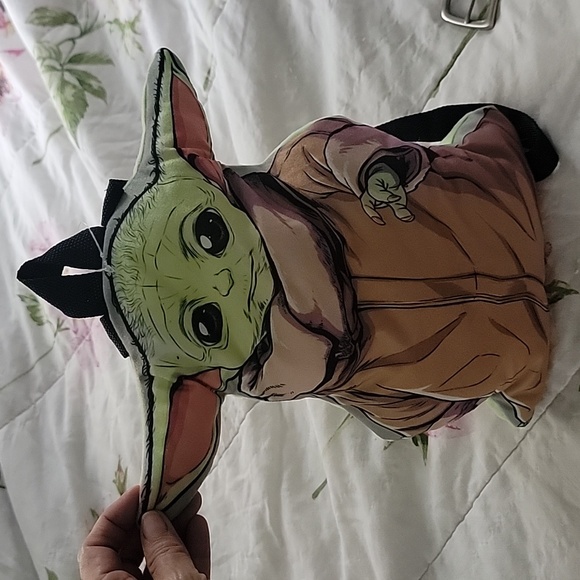 Yoda backpack/purse nwot plush with zipper Stars Wars - Picture 2 of 5